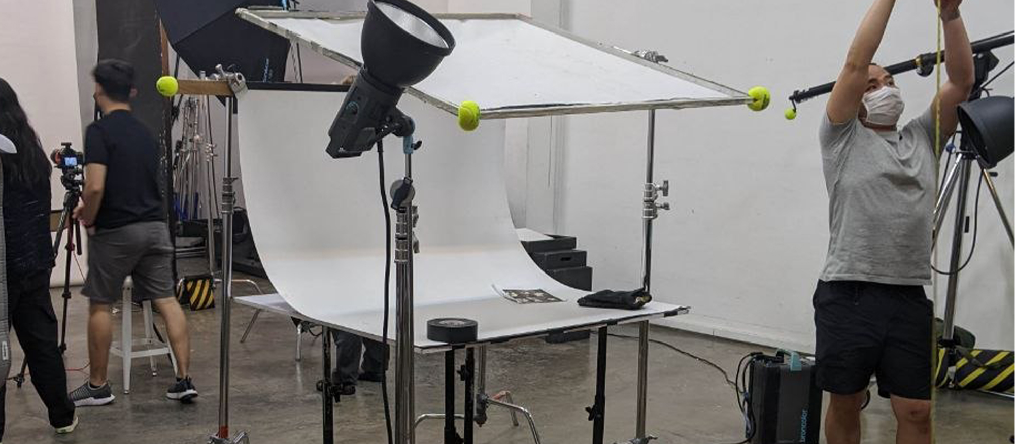 On set, behind the scenes